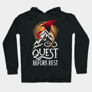 Quest Before Rest - Red Dragon - Fantasy Hoodie